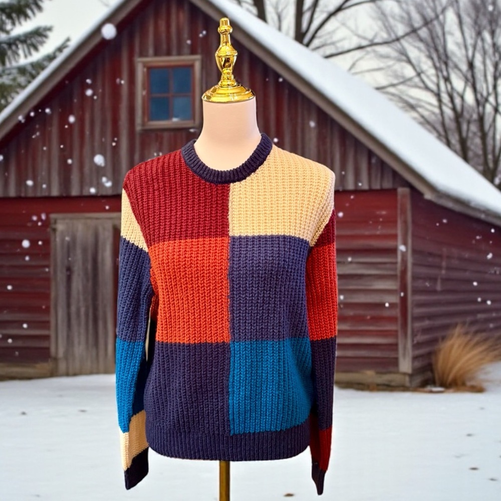 Brixton Savannah Patchwork Sweater - image 1